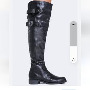 Barely worn thigh high strap boots